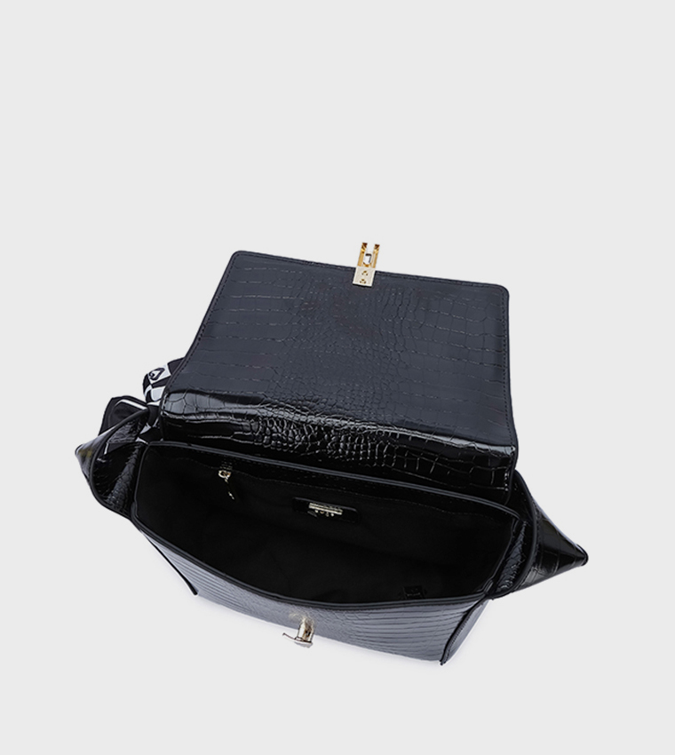 Scarf Detail Shoulder Bag 