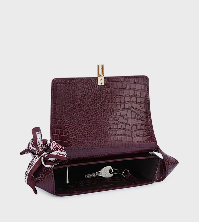Scarf Detail Shoulder Bag 