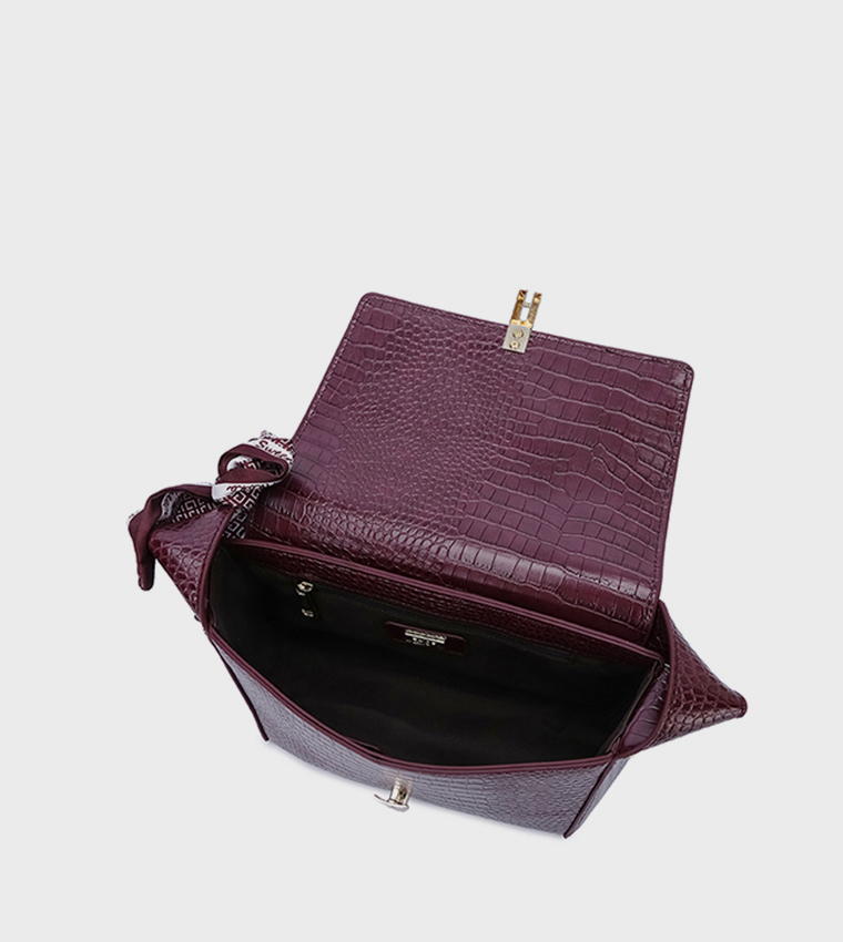 Scarf Detail Shoulder Bag 