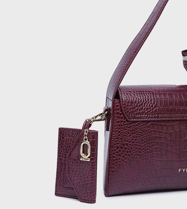Scarf Detail Shoulder Bag 