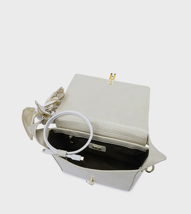 Scarf Detail Shoulder Bag 
