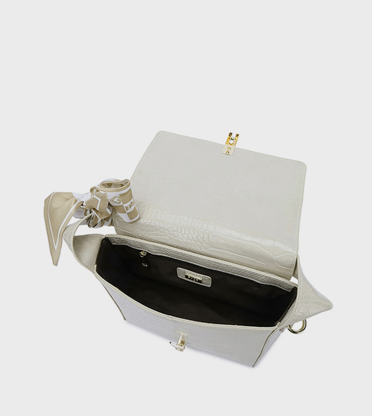 Scarf Detail Shoulder Bag 