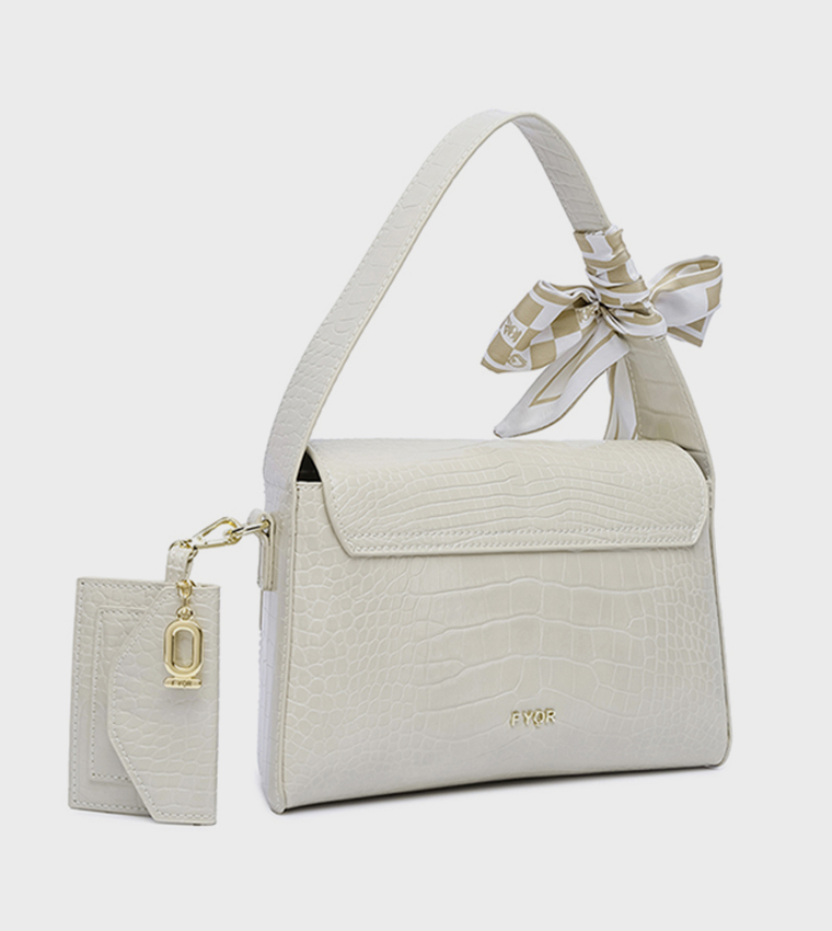 Scarf Detail Shoulder Bag 