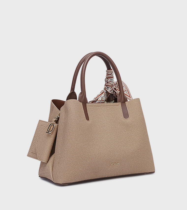 Scarf Detail Satchel Bag 