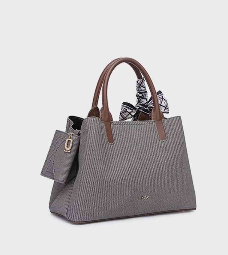Scarf Detail Satchel Bag 