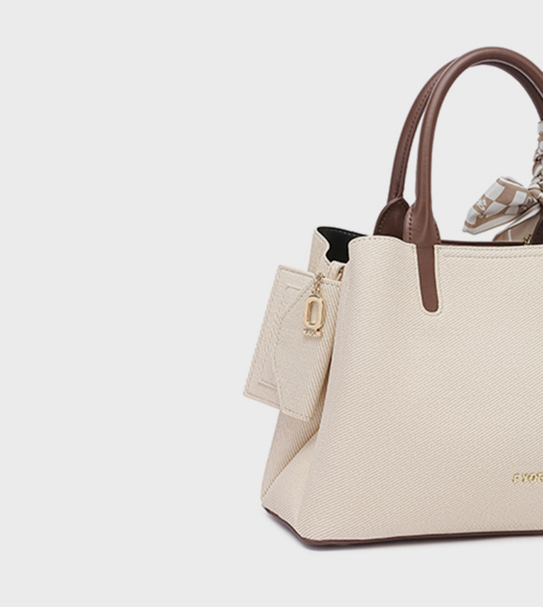 Scarf Detail Satchel Bag 