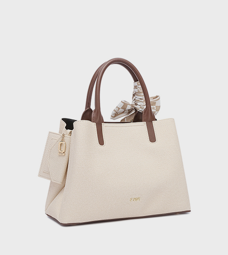 Scarf Detail Satchel Bag 