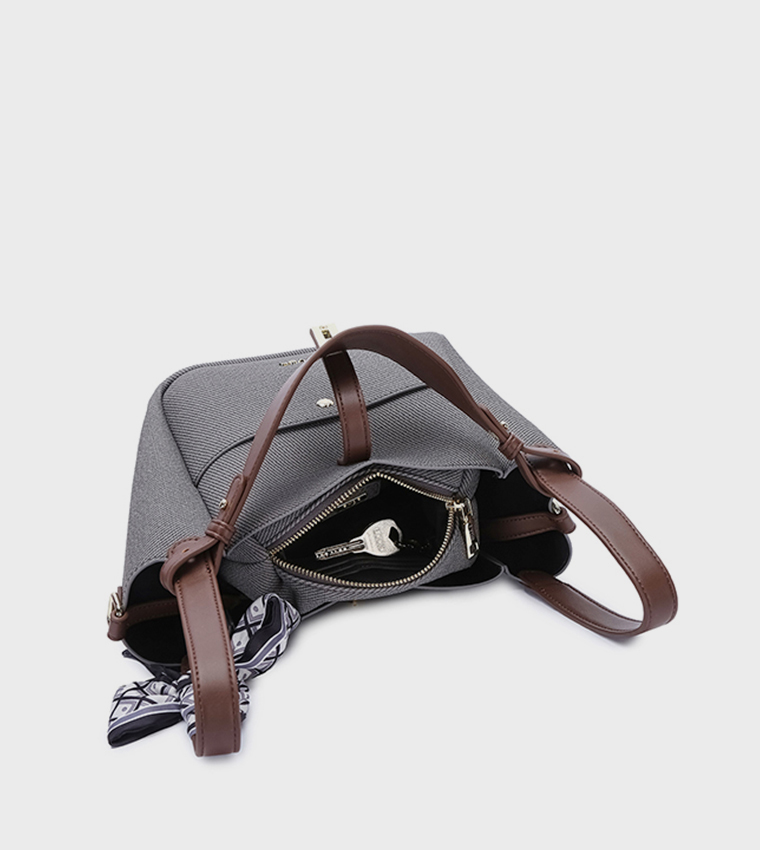 Scarf Detail Bucket Bag