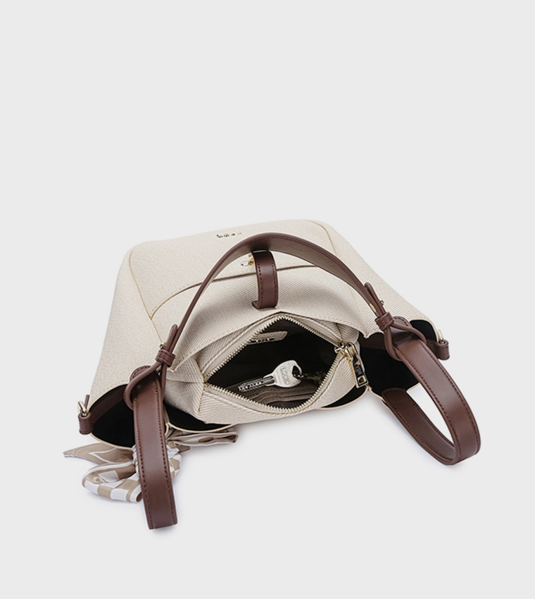 Scarf Detail Bucket Bag