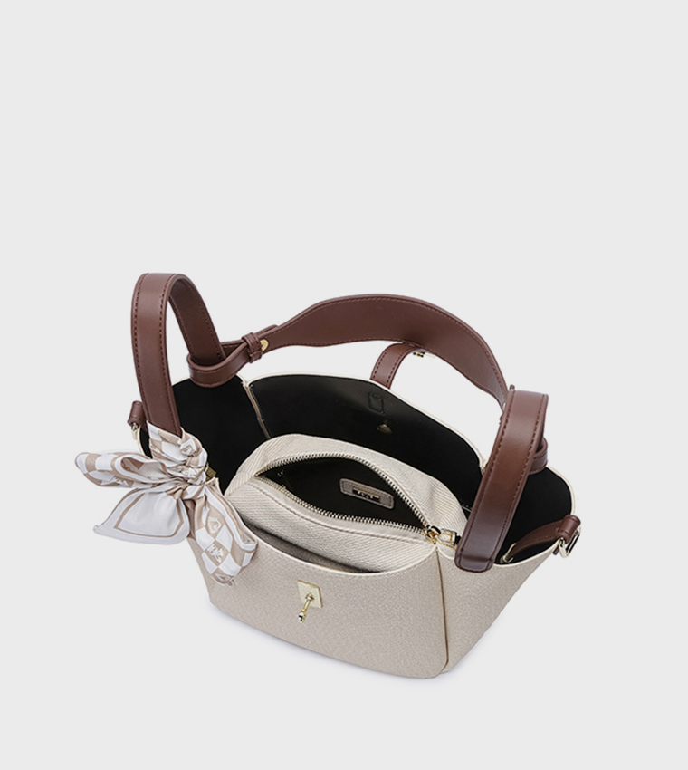 Scarf Detail Bucket Bag