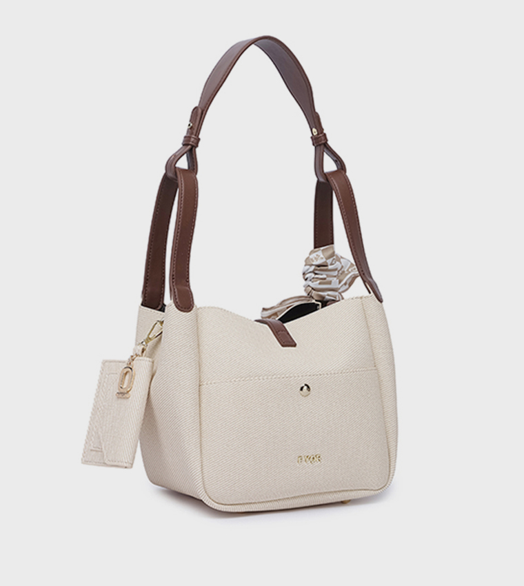 Scarf Detail Bucket Bag