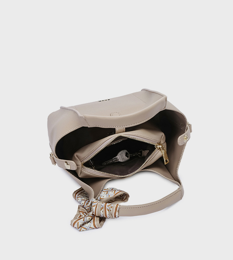 Scarf Detail Shoulder Bag