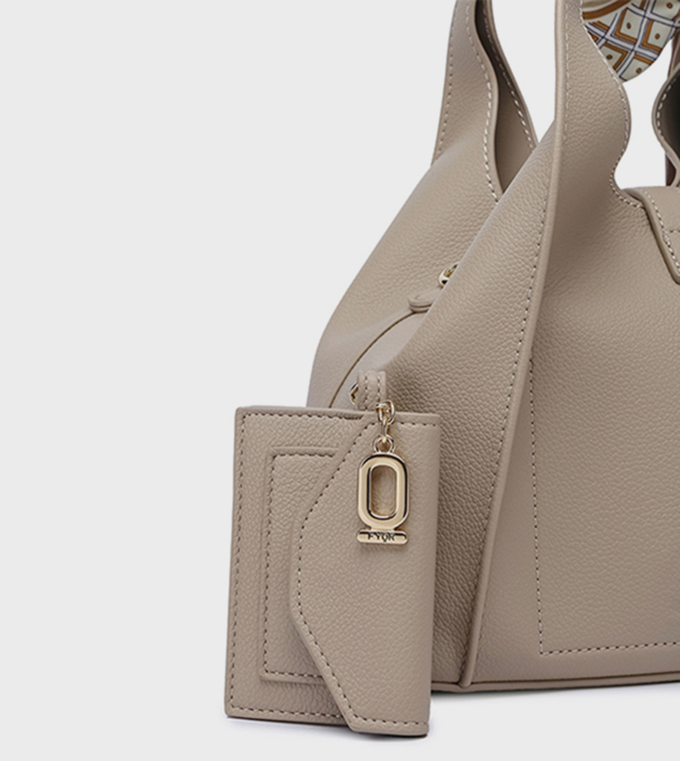Scarf Detail Shoulder Bag