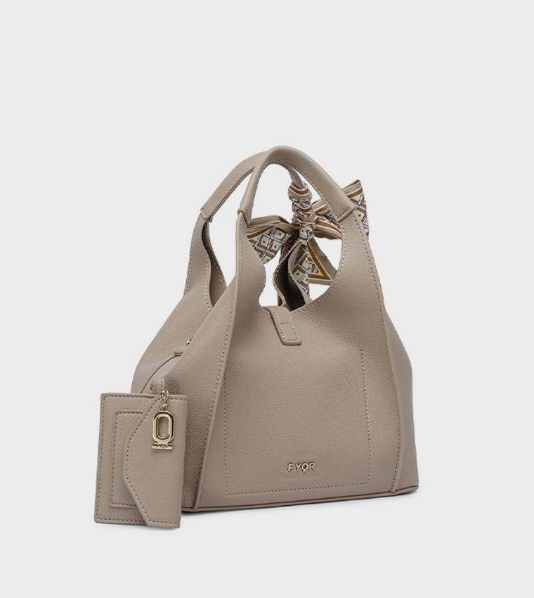 Scarf Detail Shoulder Bag