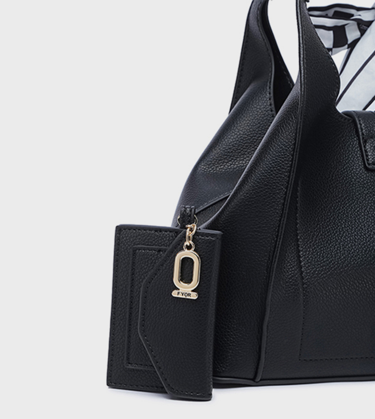 Scarf Detail Shoulder Bag
