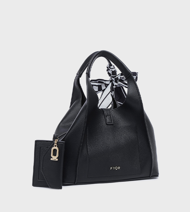 Scarf Detail Shoulder Bag