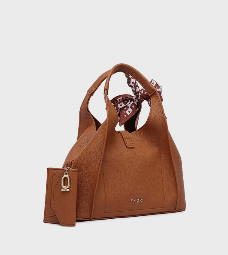 Scarf Detail Shoulder Bag
