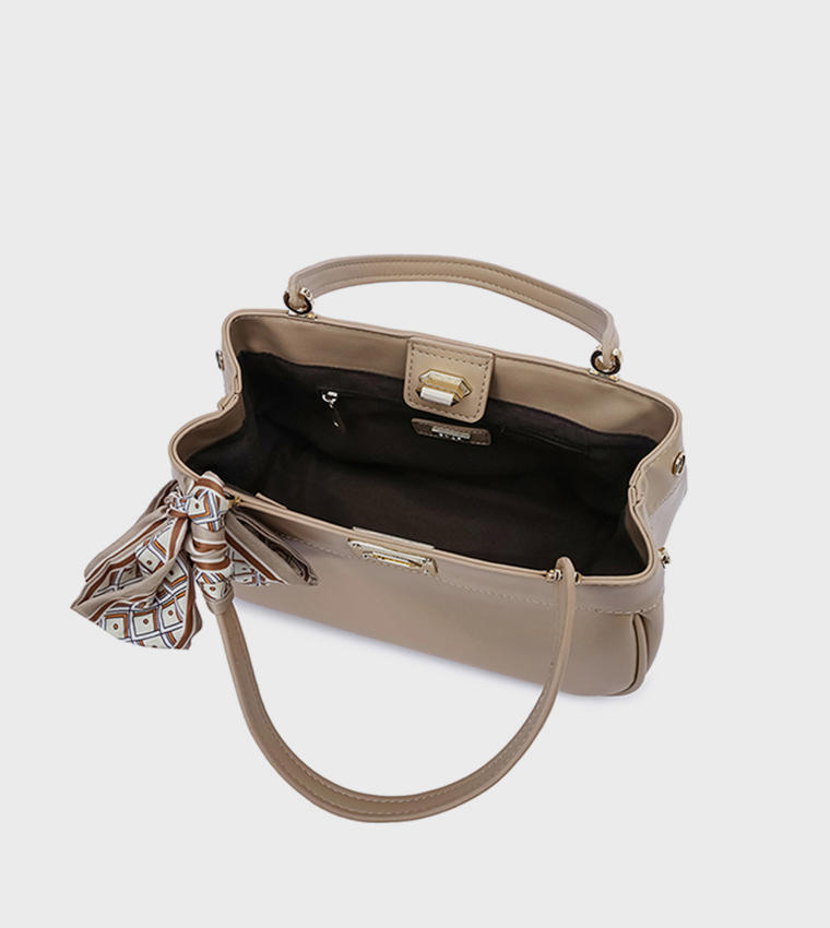 Scarf Detail Shoulder Bag 