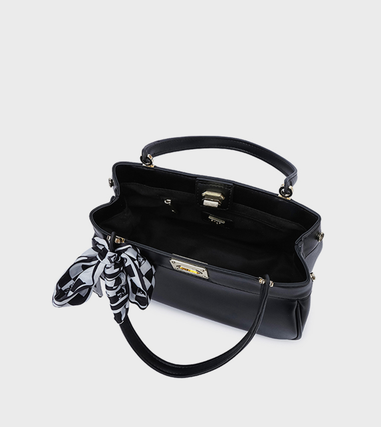Scarf Detail Shoulder Bag 