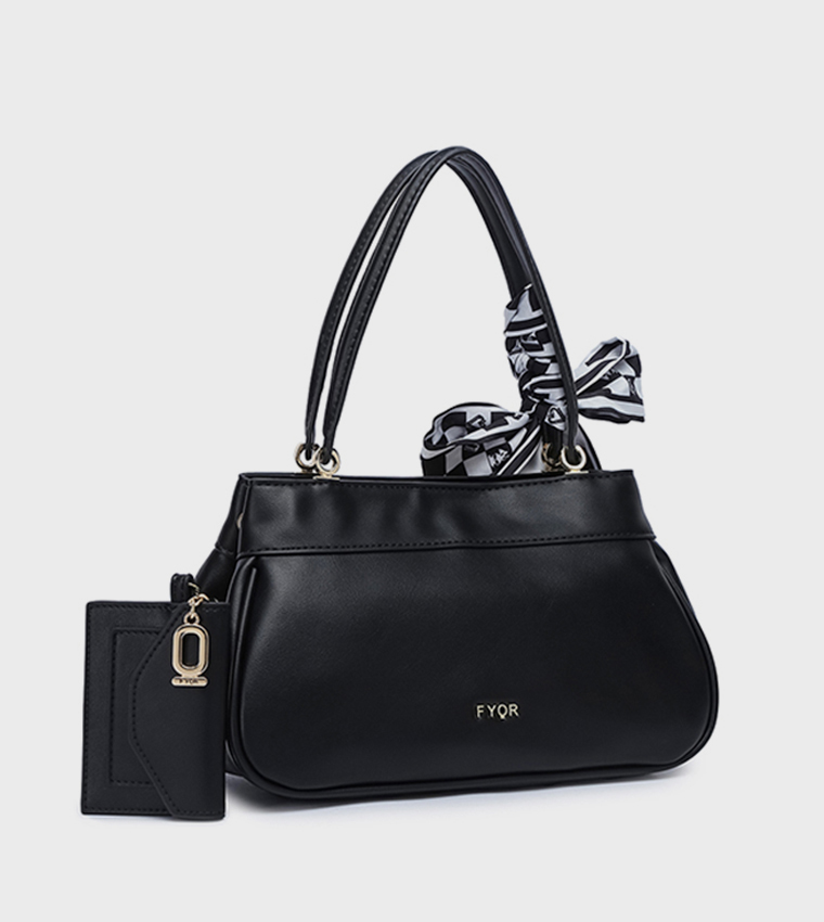 Scarf Detail Shoulder Bag 