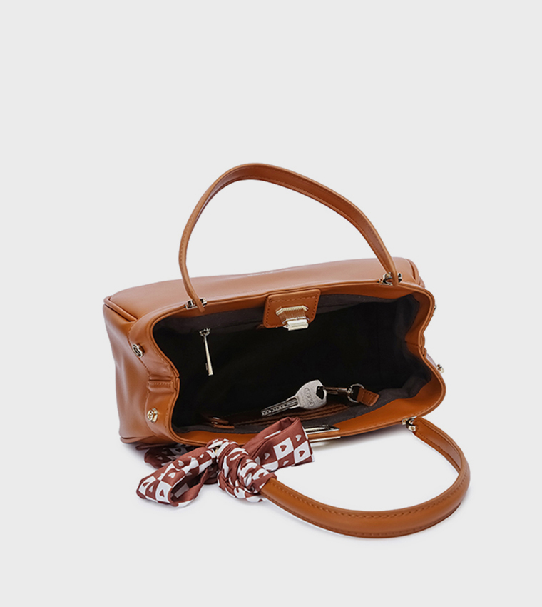 Scarf Detail Shoulder Bag 