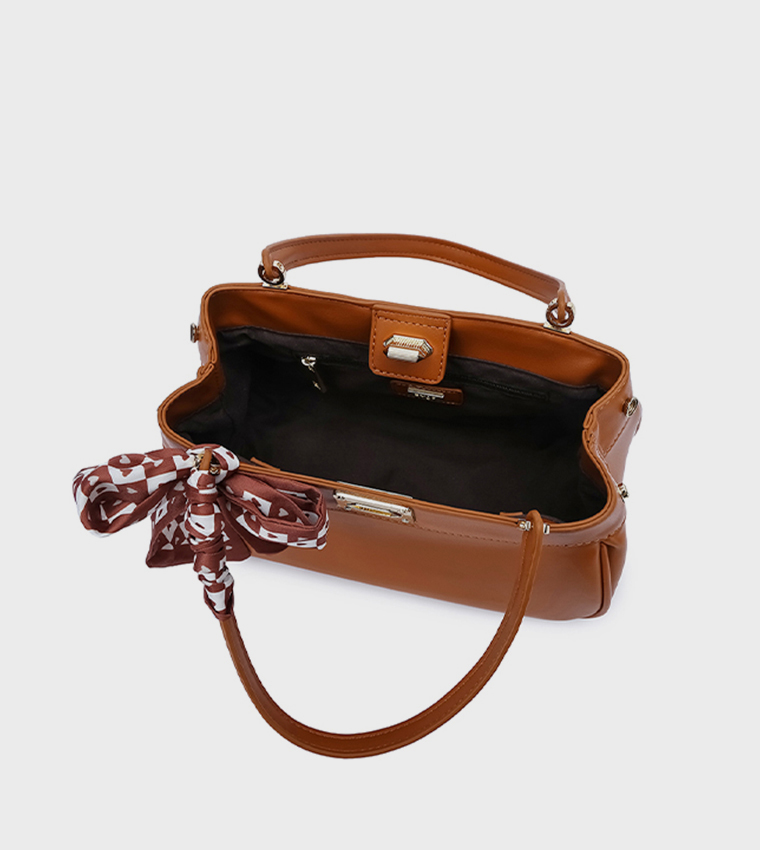 Scarf Detail Shoulder Bag 