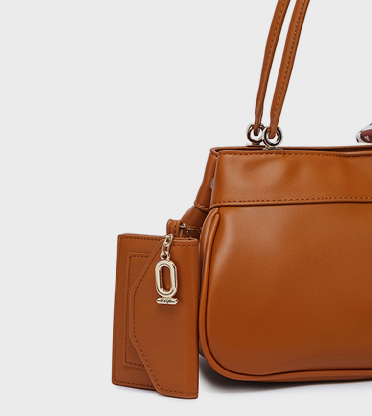 Scarf Detail Shoulder Bag 