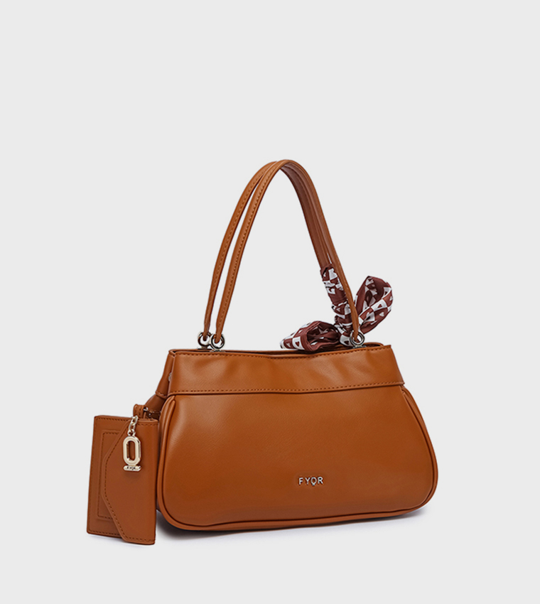 Scarf Detail Shoulder Bag 