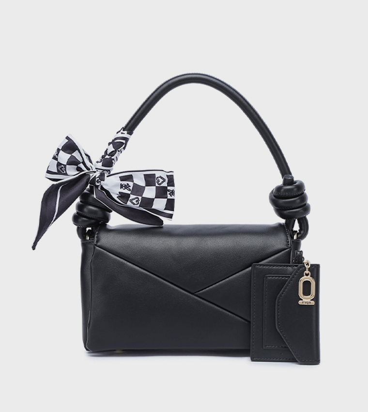 Textured Flap Shoulder Bag