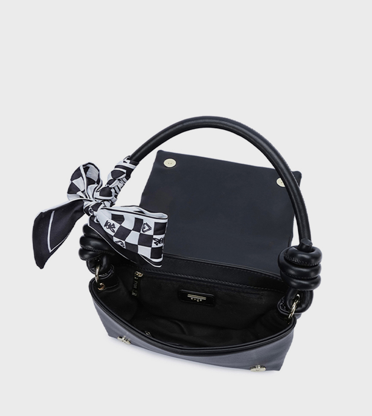 Textured Flap Shoulder Bag