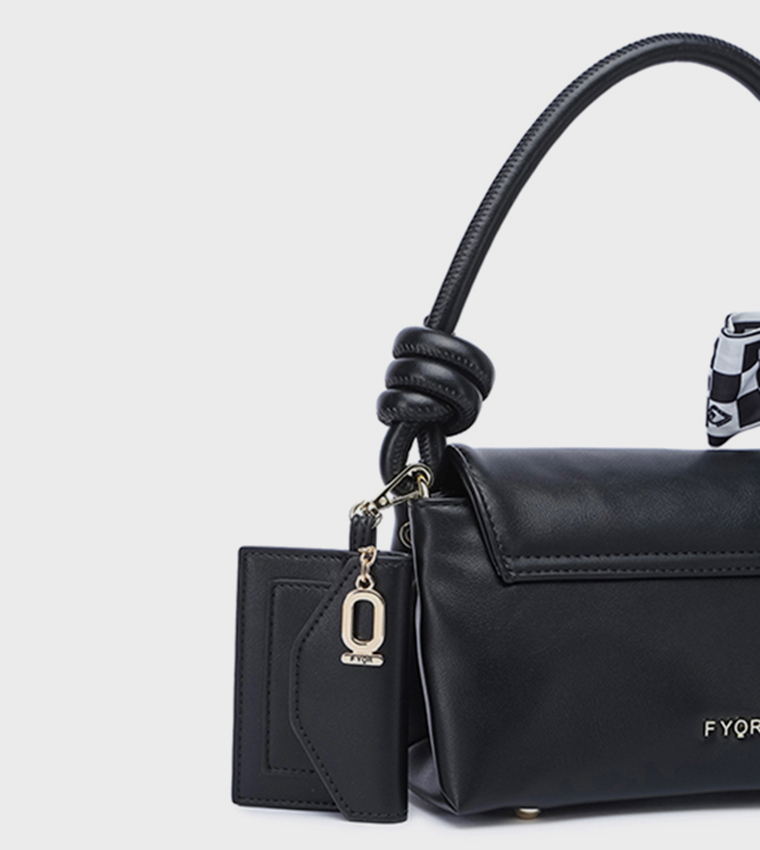 Textured Flap Shoulder Bag