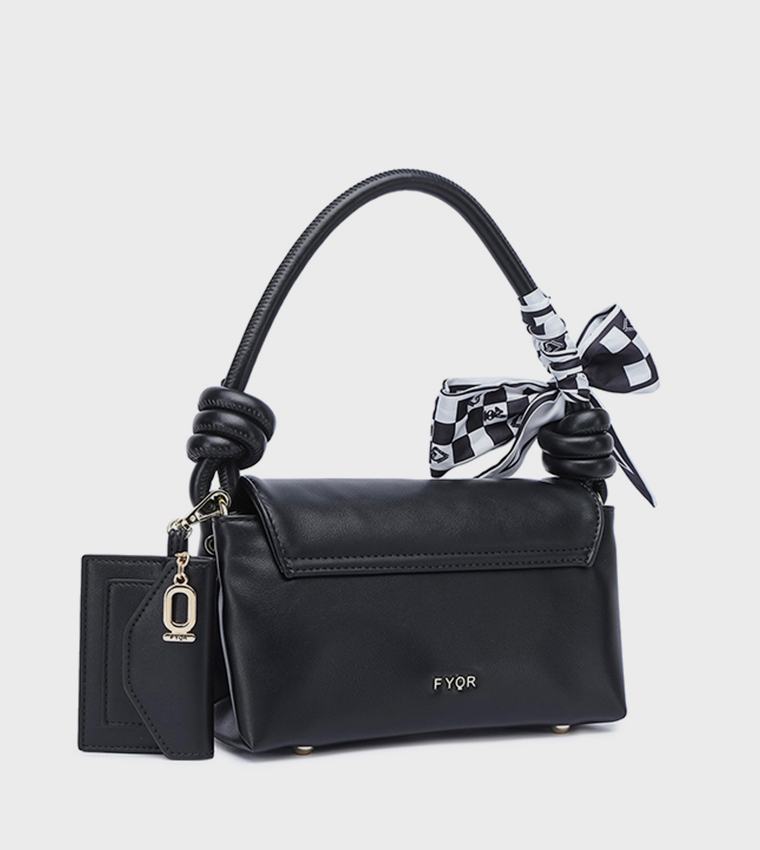 Textured Flap Shoulder Bag
