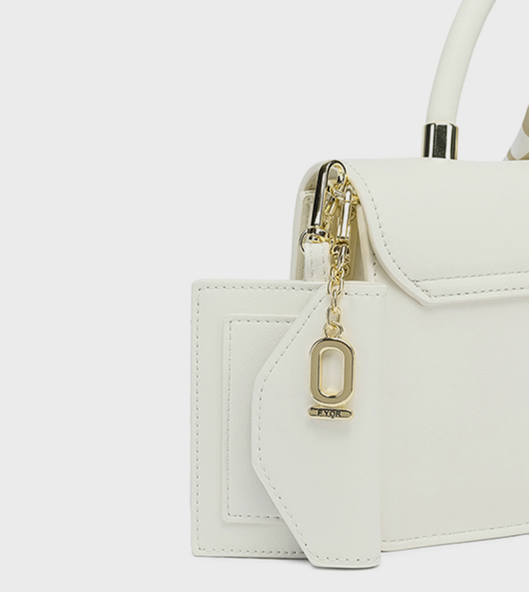 Scarf Detail Top-Handle Bag