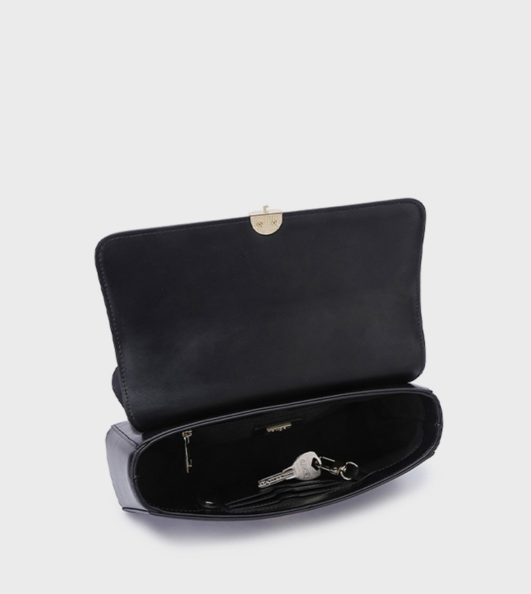 Scarf Detail Top-Handle Bag