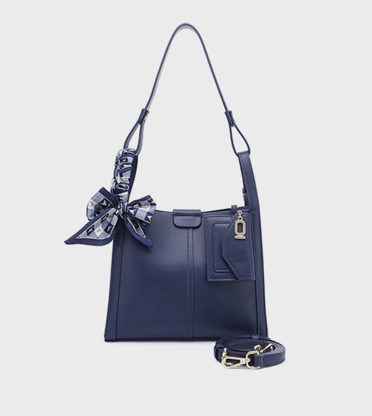 Scarf Detail Shoulder Bag