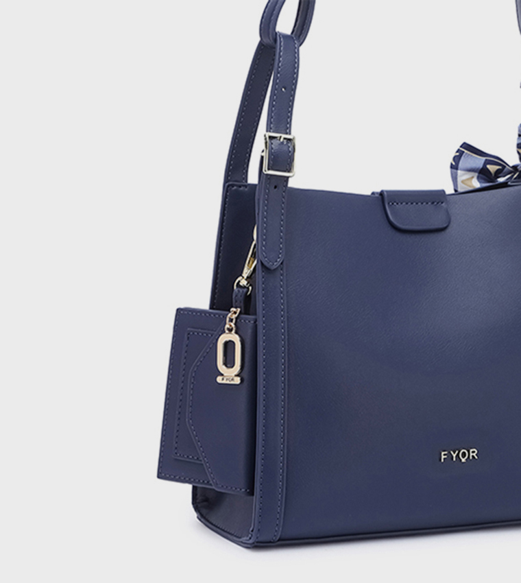 Scarf Detail Shoulder Bag