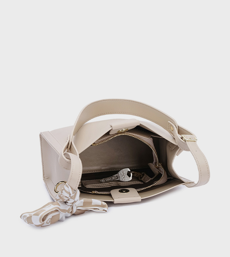 Scarf Detail Shoulder Bag