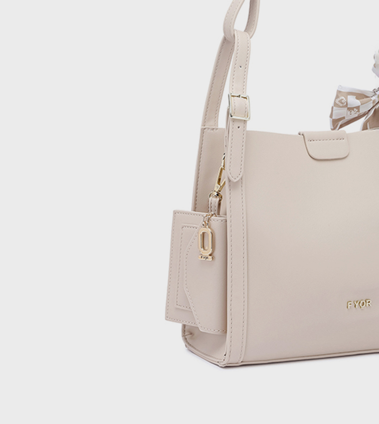 Scarf Detail Shoulder Bag