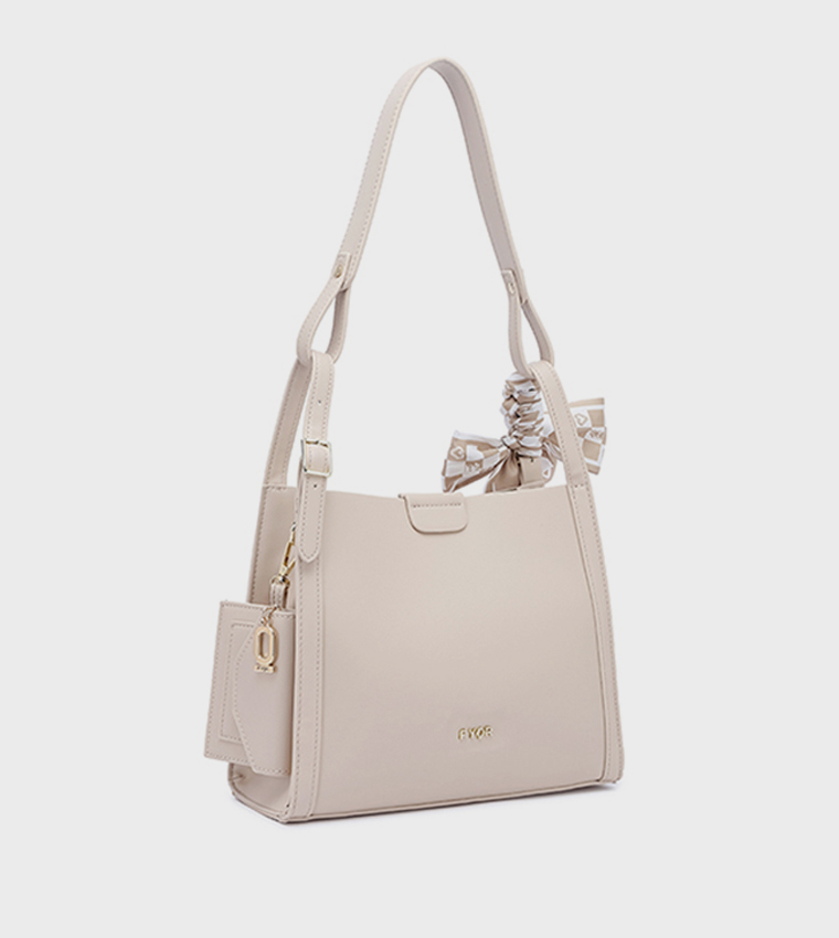 Scarf Detail Shoulder Bag