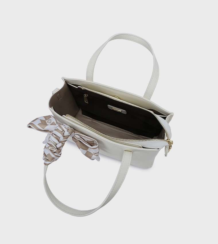 Scarf Detail Tote Bag