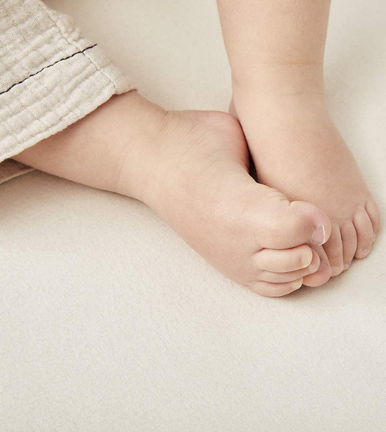 Organic Waterproof Cot Bed Mattress Protector - Natural, 120 L x W 60 cm