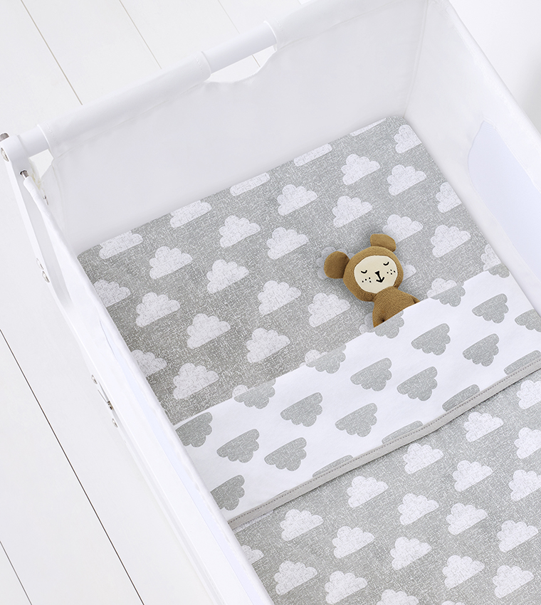 ملاءات سرير أطفال بطبعة -  كلاود ناين - عبوة من قطعتين