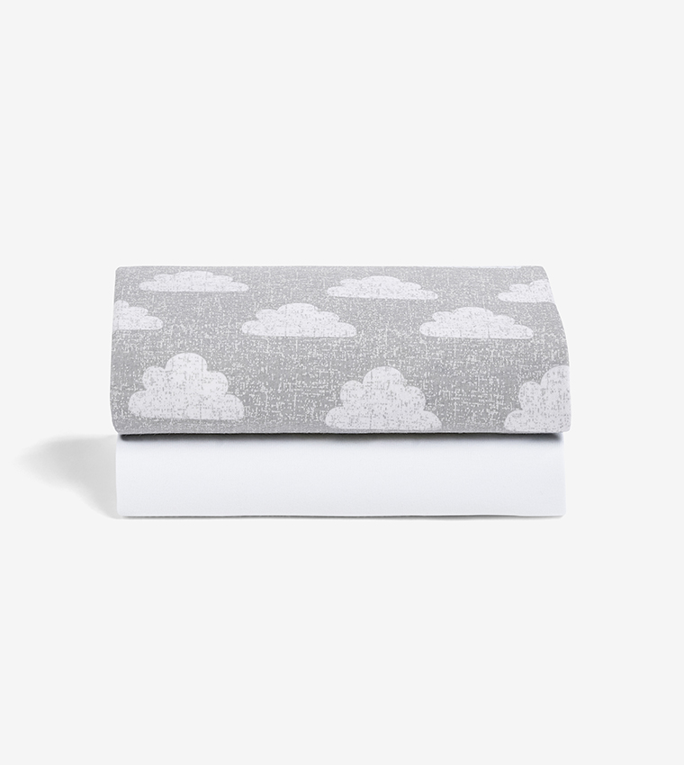 ملاءات سرير أطفال بطبعة -  كلاود ناين - عبوة من قطعتين