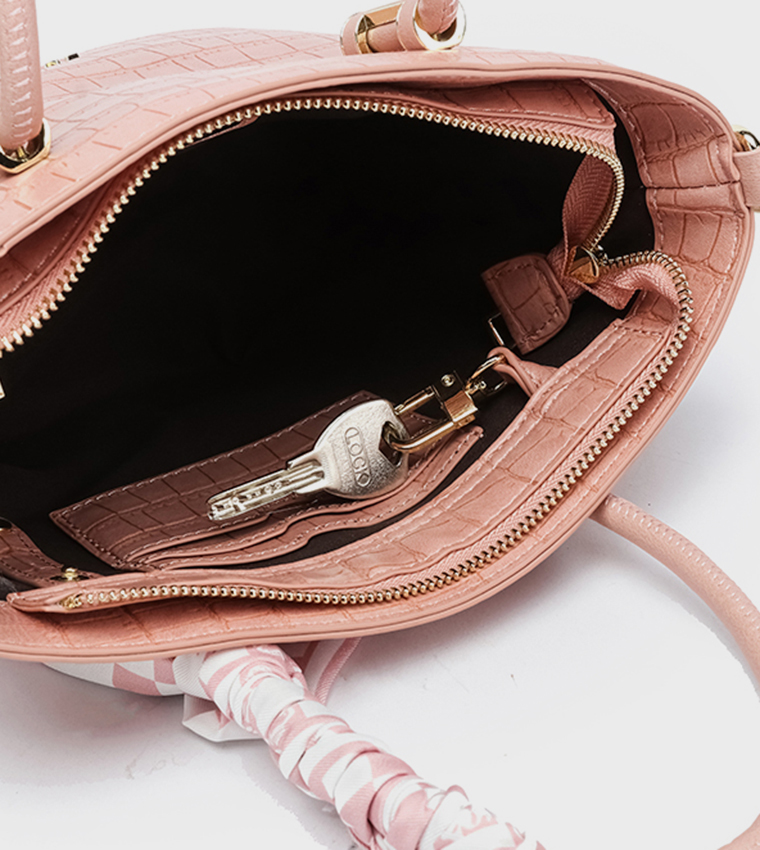 Textured Tote Bag with Coin Pouch