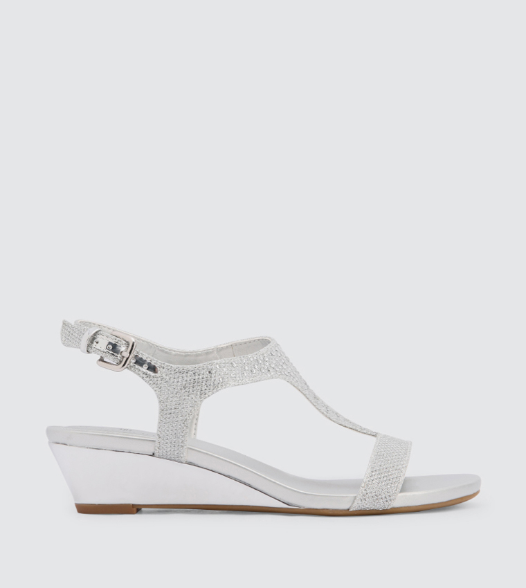 Buy Bandolino Gavina2 Buckle Closure Sandals Silver In Silver