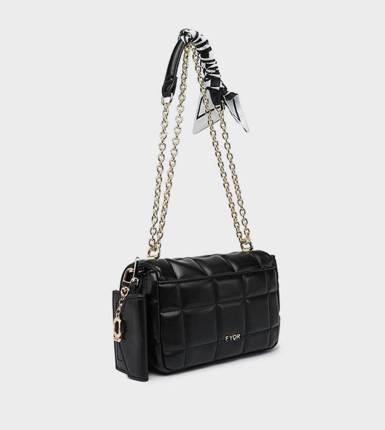Quilted Crossbody Bag with Coin Pouch