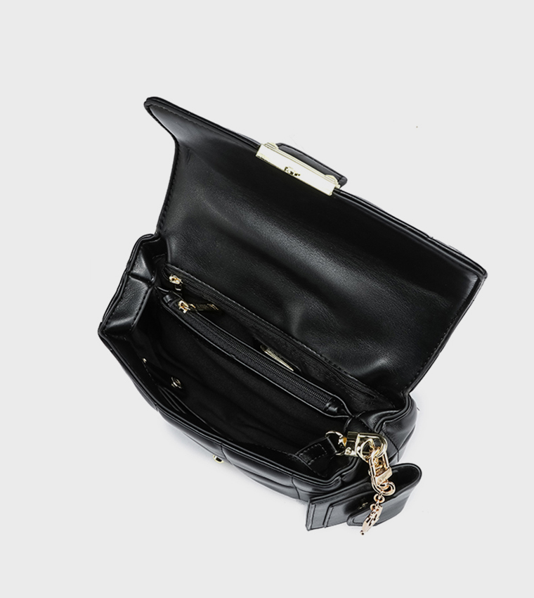 Quilted Crossbody Bag with Coin Pouch