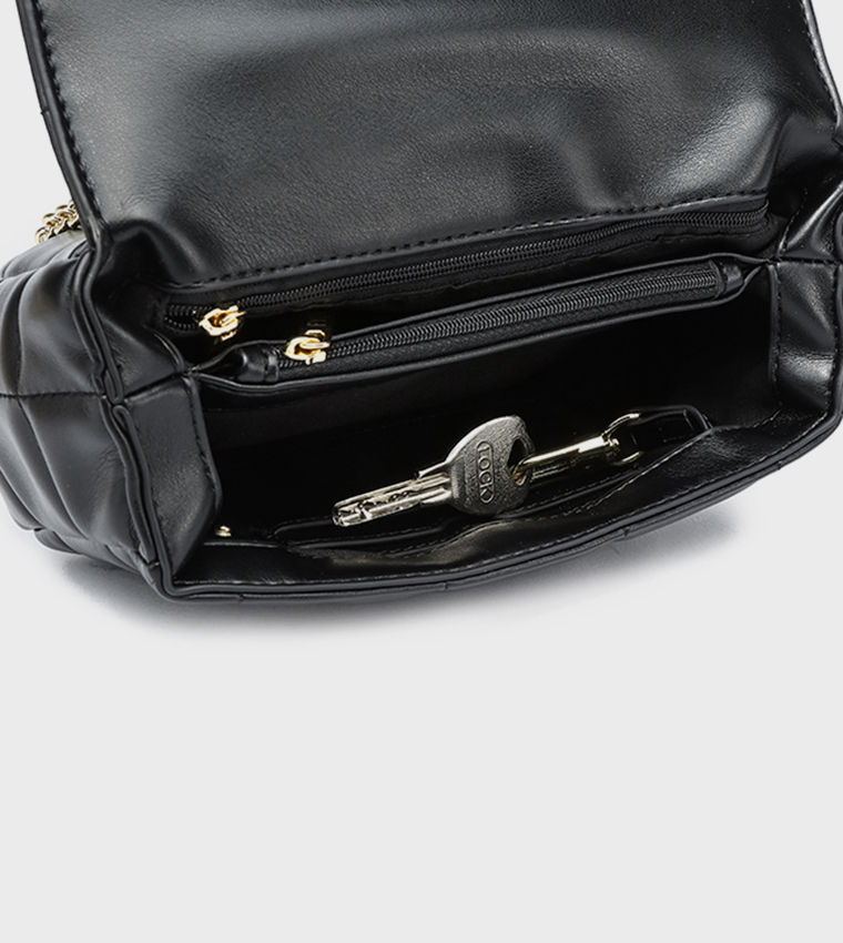 Quilted Crossbody Bag with Coin Pouch