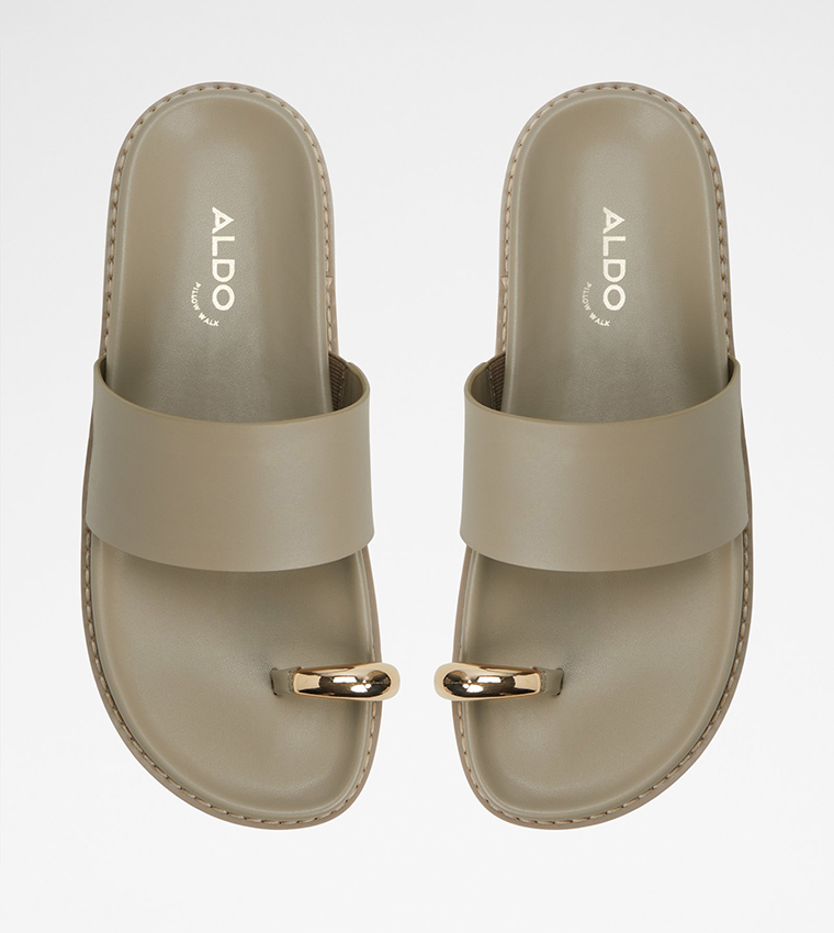 BEACHSTROLL Metal One Toe Flat Sandals