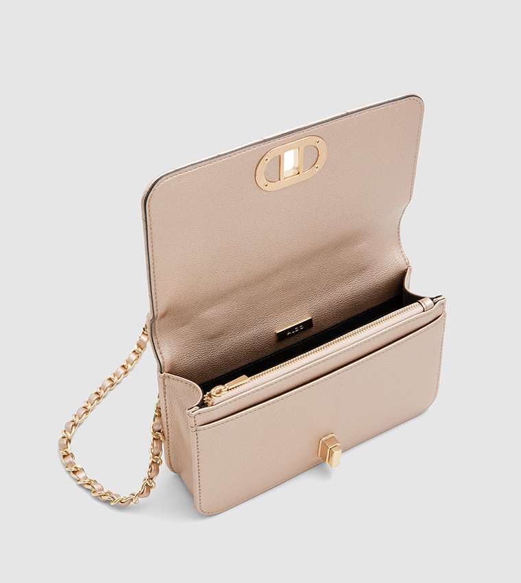 Buy Aldo BENNNA Quilted Chain Strap Crossbody Bag In Rose Gold 6thStreet Oman